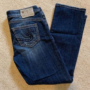 Silver jean Capri pants